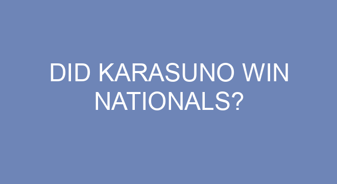 Did Karasuno Win Nationals 40917 