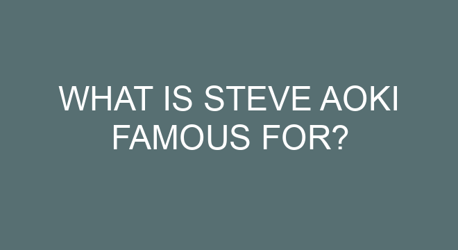 What Is Steve Aoki Famous For?